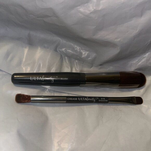 ULTA Brush Set 5" Shadow/crease duo and Blush with dark gray handles - Picture 4 of 8